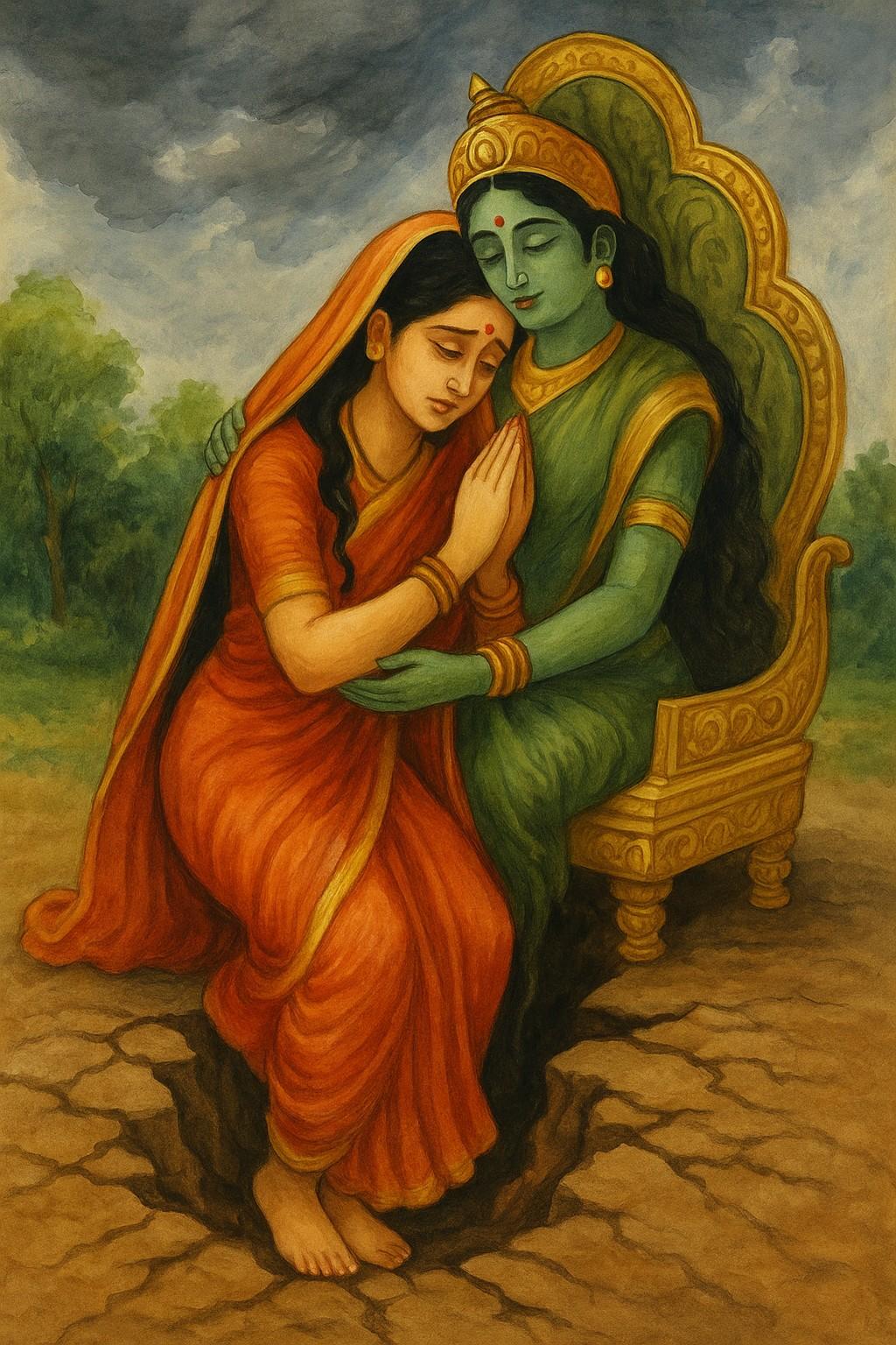 🪷 সীতার পৃথিবীতে বিলীন হওয়ার গল্প